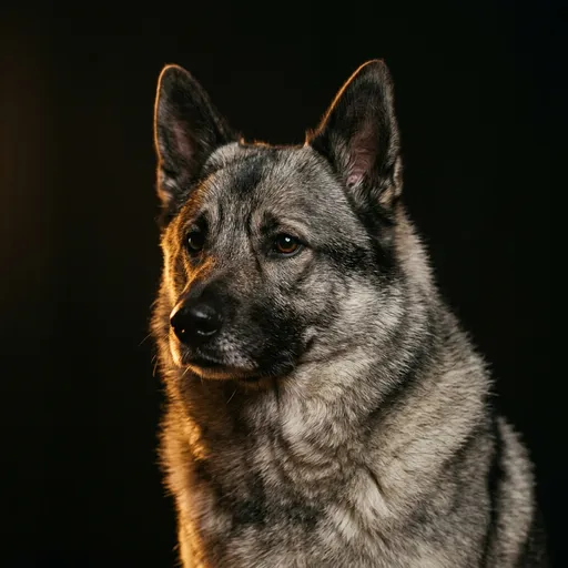 Norwegian Elkhound portrait